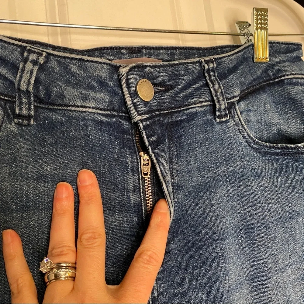 DL1961 Florence Mid Rise Instasculpt Skinny Cropped Jeans Size 29 in Stranded